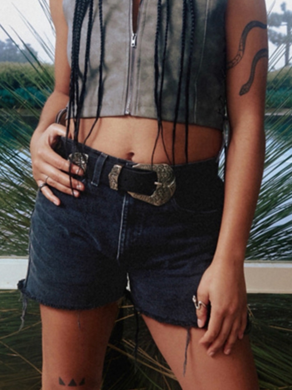 Brand new Levi black denim shorts
